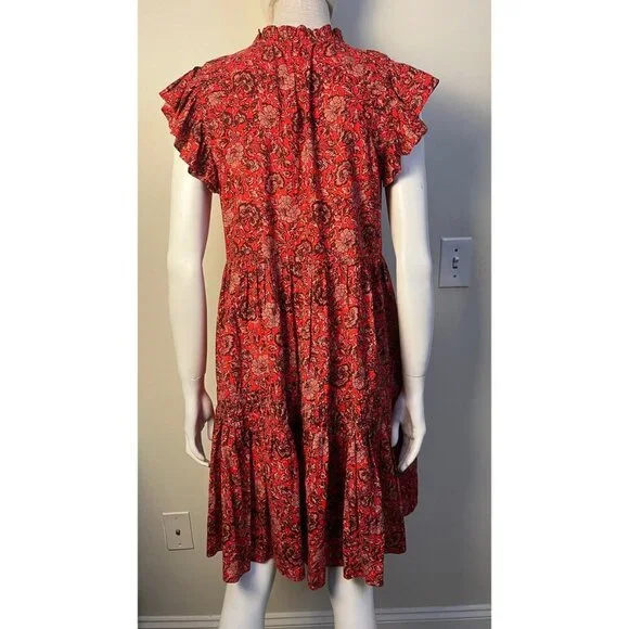 ULLA JOHNSON HANA POPPY FLORAL BABY DOLL DRESS 4 - Picture 10 of 13